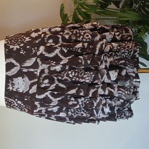 INC Brown and Cream Layered Skirt Sz S